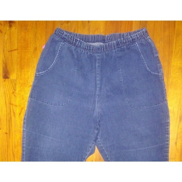 Woman Within Pullon Jeans womens Sz 18W Tapered Leg stretch pockets ankle crop - Picture 4 of 6